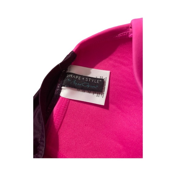 NWT Aqua Green Shape + Style Ombre Full Coverage One Piece Swimsuit Size 12 - Picture 5 of 6